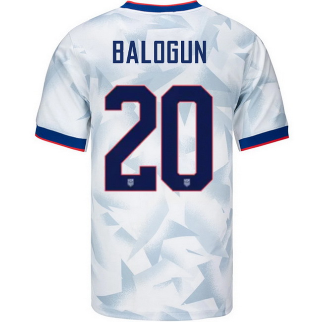 USA 2025 Folarin Balogun Home Men's Soccer Jersey