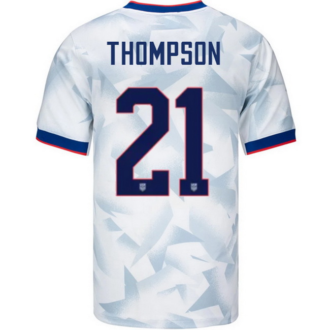 USA 2025 Alyssa Thompson Home Men's Soccer Jersey