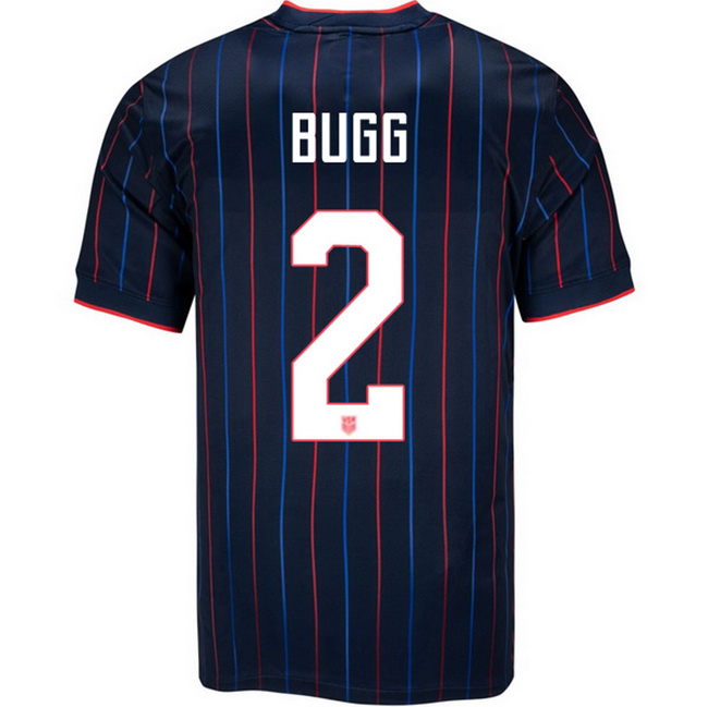 USA 2025 Jordyn Bugg Away Men's Soccer Jersey