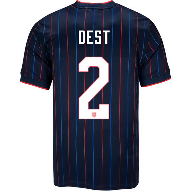 USA 2025 Sergino Dest Away Men's Soccer Jersey