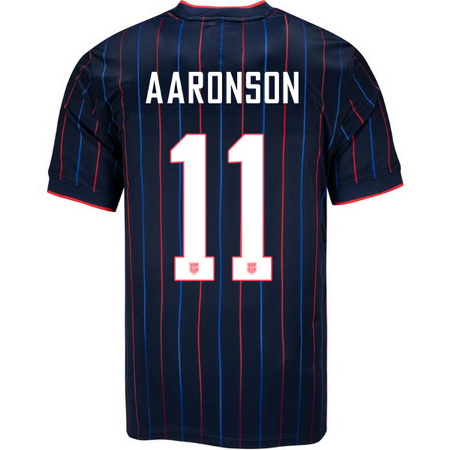 USA 2025 Brenden Aaronson Away Men's Soccer Jersey