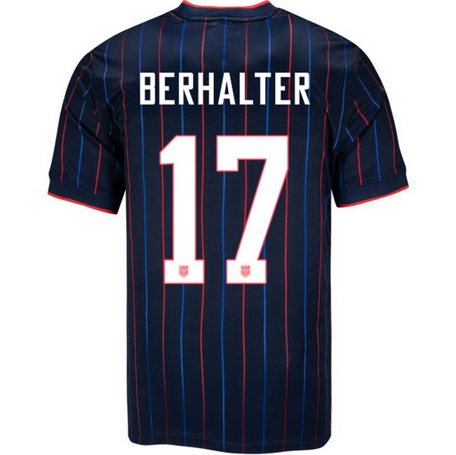 USA 2025 Sebastian Berhalter Away Men's Soccer Jersey