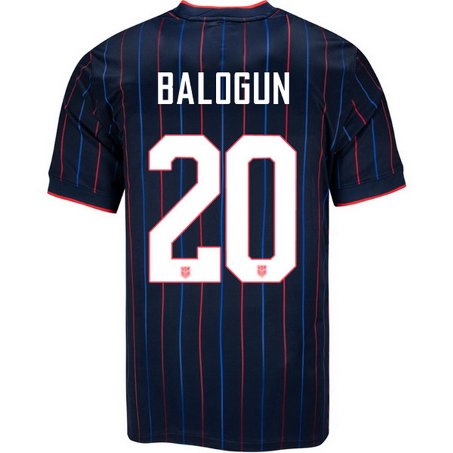 USA 2025 Folarin Balogun Away Men's Soccer Jersey