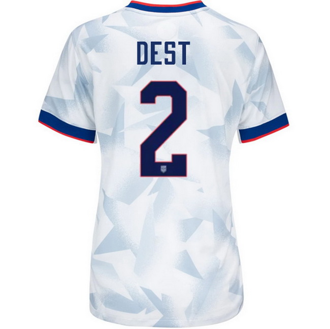USA 2025 Sergino Dest Home Women's Soccer Jersey