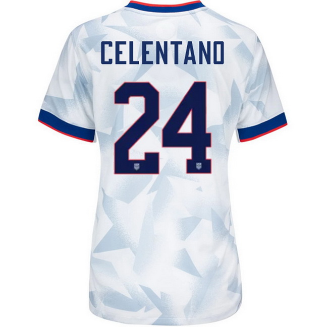 USA 2025 Roman Celentano Home Women's Soccer Jersey