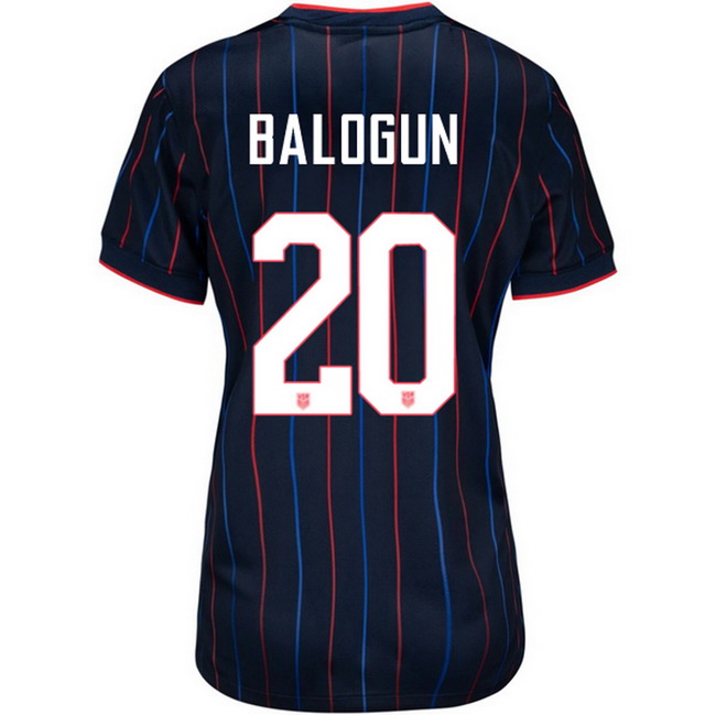 USA 2025 Folarin Balogun Away Women's Soccer Jersey