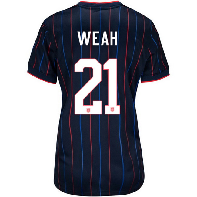 USA 2025 Timothy Weah Away Women's Soccer Jersey