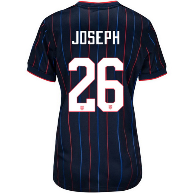 USA 2025 Jameese Joseph Away Women's Soccer Jersey