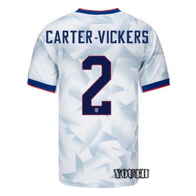 USA 2025 Cameron Carter-Vickers Home Youth Soccer Jersey