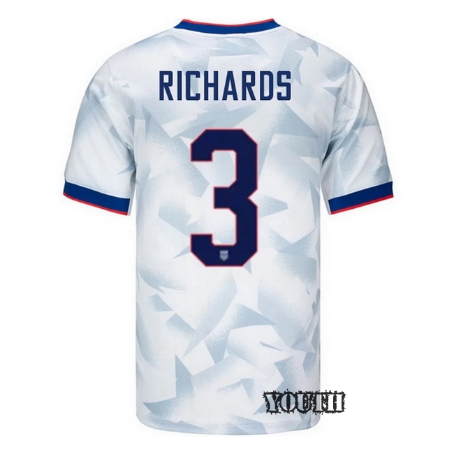 USA 2025 Chris Richards Home Youth Soccer Jersey