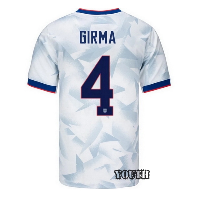 USA 2025 Naomi Girma Home Youth Soccer Jersey