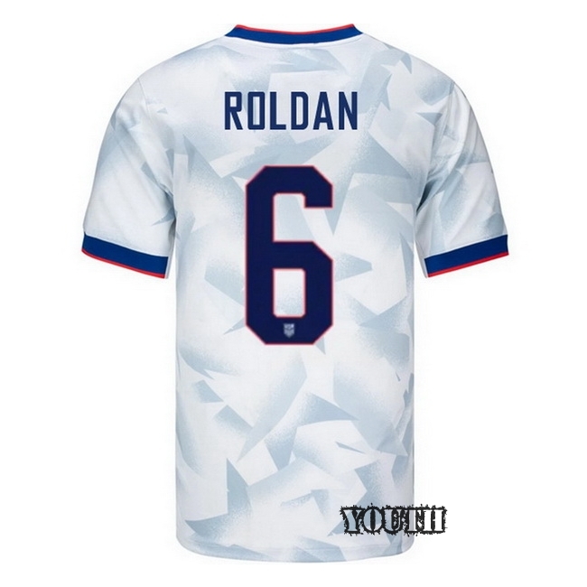 USA 2025 Cristian Roldan Home Youth Soccer Jersey