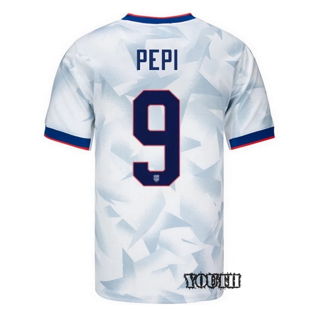 USA 2025 Ricardo Pepi Home Youth Soccer Jersey