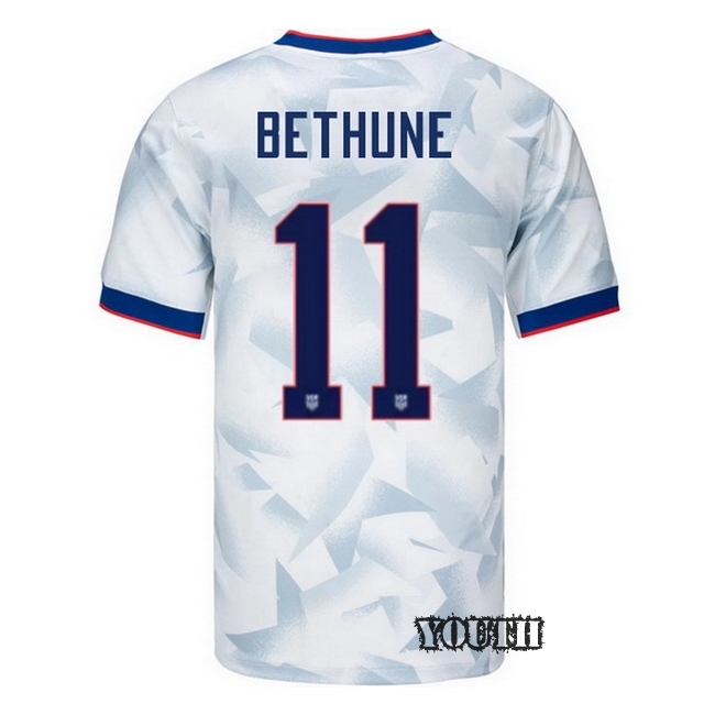 USA 2025 Croix Bethune Home Youth Soccer Jersey