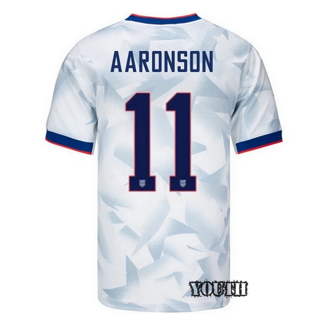 USA 2025 Brenden Aaronson Home Youth Soccer Jersey