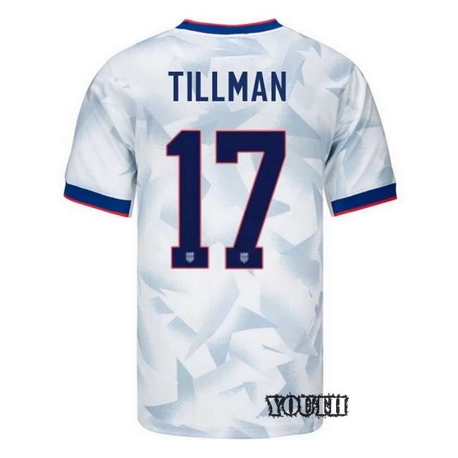 USA 2025 Malik Tillman Home Youth Soccer Jersey