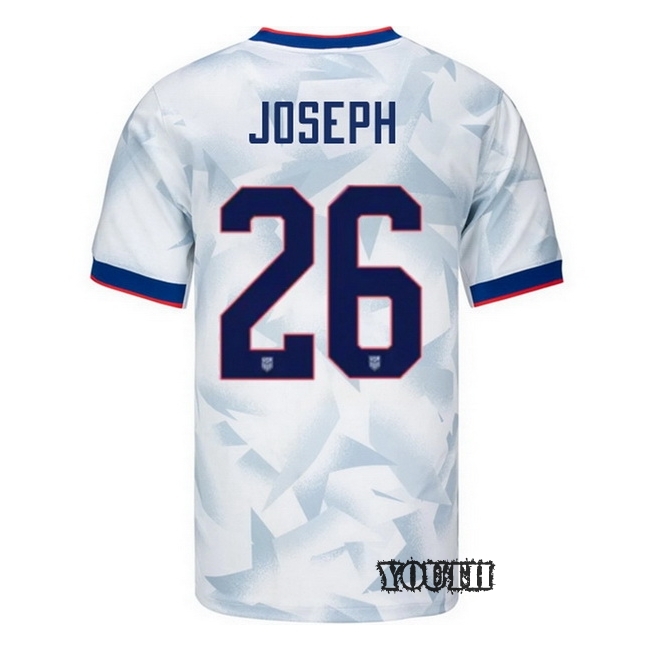 USA 2025 Jameese Joseph Home Youth Soccer Jersey