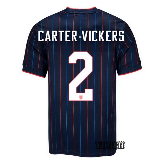 USA 2025 Cameron Carter-Vickers Away Youth Soccer Jersey