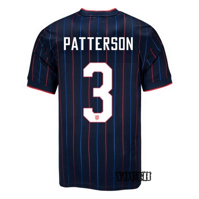 USA 2025 Avery Patterson Away Youth Soccer Jersey