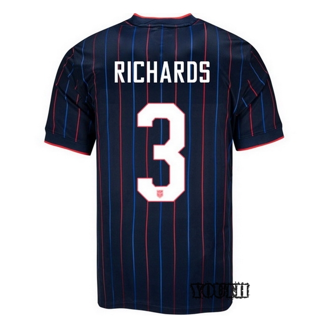 USA 2025 Chris Richards Away Youth Soccer Jersey