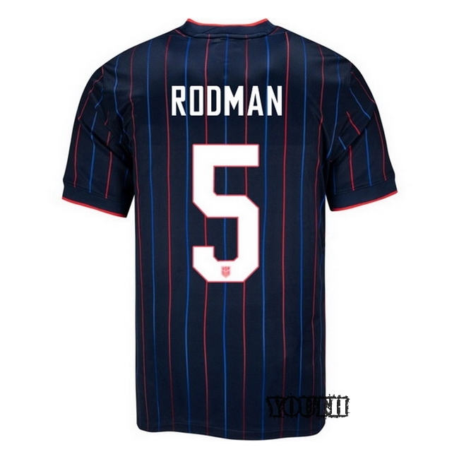 USA 2025 Trinity Rodman Away Youth Soccer Jersey