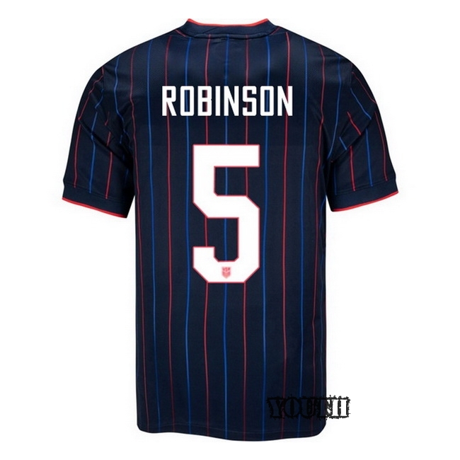 USA 2025 Antonee Robinson Away Youth Soccer Jersey