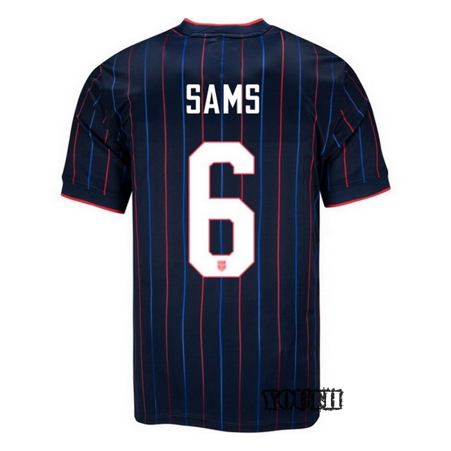 USA 2025 Emily Sams Away Youth Soccer Jersey