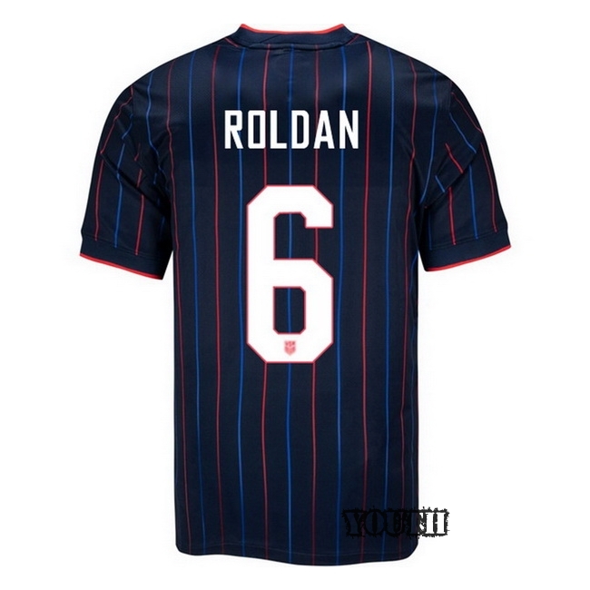 USA 2025 Cristian Roldan Away Youth Soccer Jersey