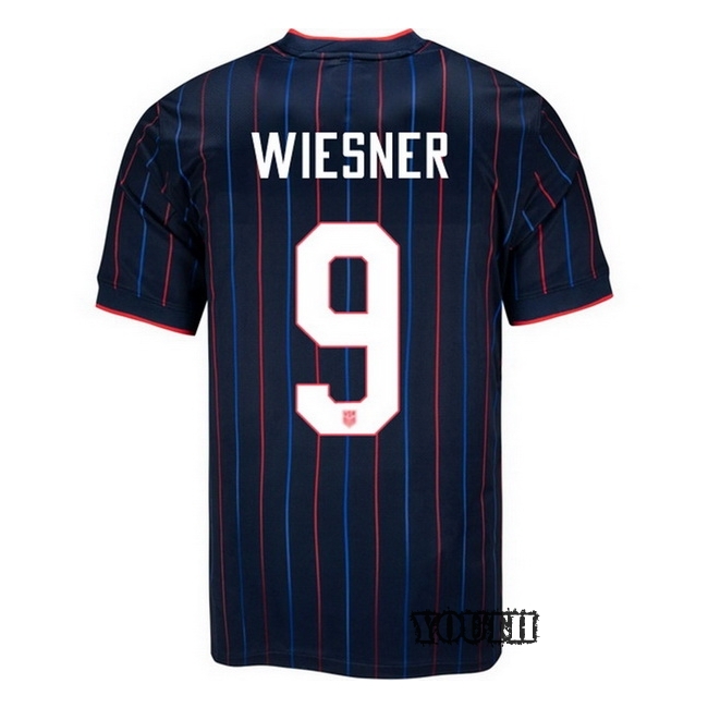 USA 2025 Kate Wiesner Away Youth Soccer Jersey