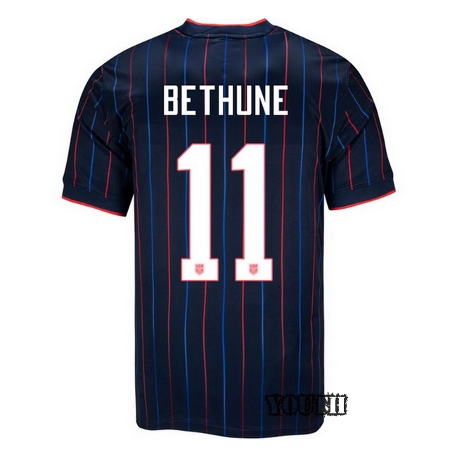 USA 2025 Croix Bethune Away Youth Soccer Jersey