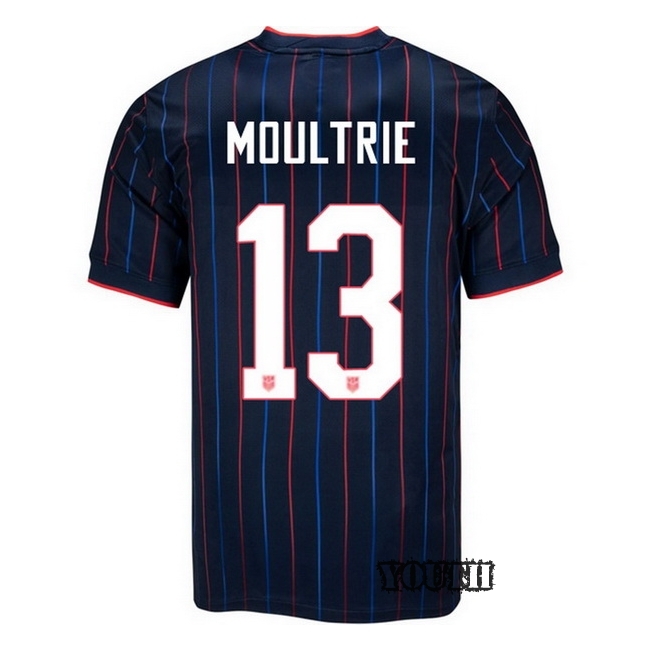 USA 2025 Olivia Moultrie Away Youth Soccer Jersey