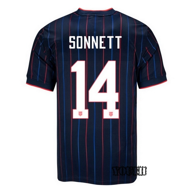 USA 2025 Emily Sonnett Away Youth Soccer Jersey