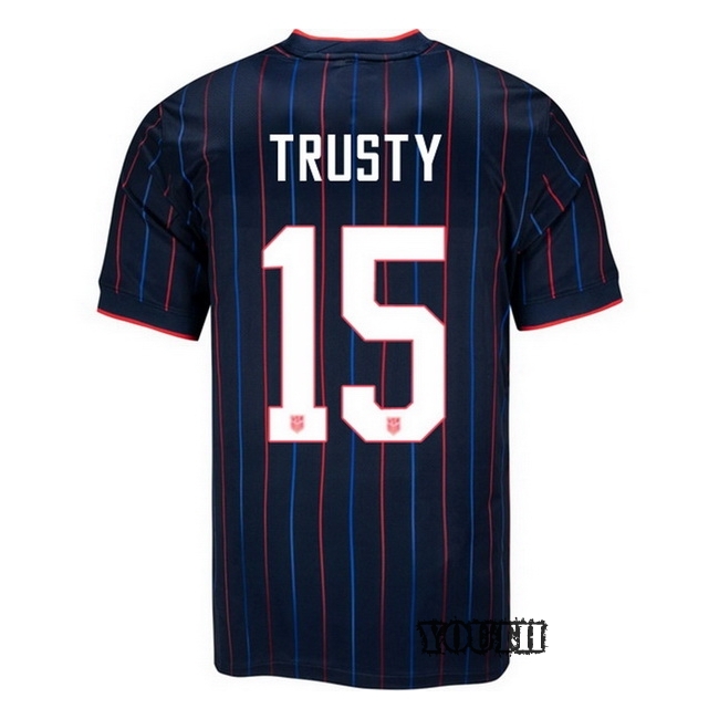 USA 2025 Auston Trusty Away Youth Soccer Jersey