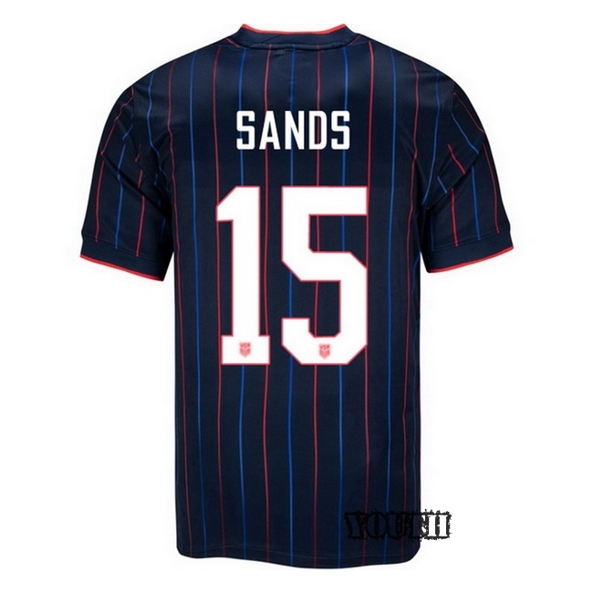 USA 2025 James Sands Away Youth Soccer Jersey