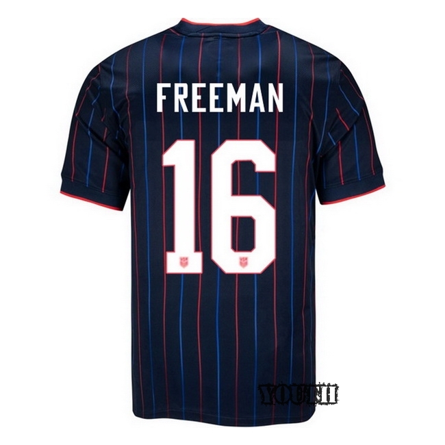 USA 2025 Alex Freeman Away Youth Soccer Jersey