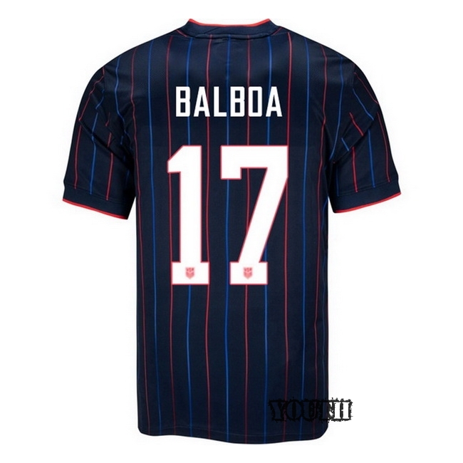 USA 2025 Marcelo Balboa Away Youth Soccer Jersey