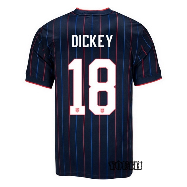 USA 2025 Claudia Dickey Away Youth Soccer Jersey