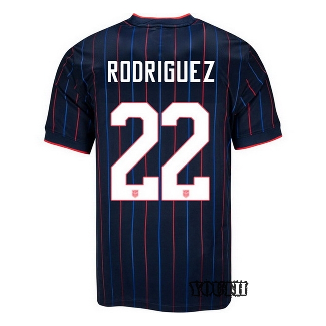 USA 2025 Izzy Rodriguez Away Youth Soccer Jersey