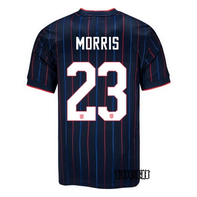 USA 2025 Aidan Morris Away Youth Soccer Jersey