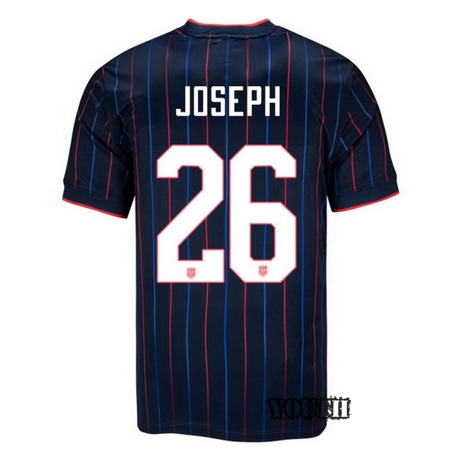 USA 2025 Jameese Joseph Away Youth Soccer Jersey
