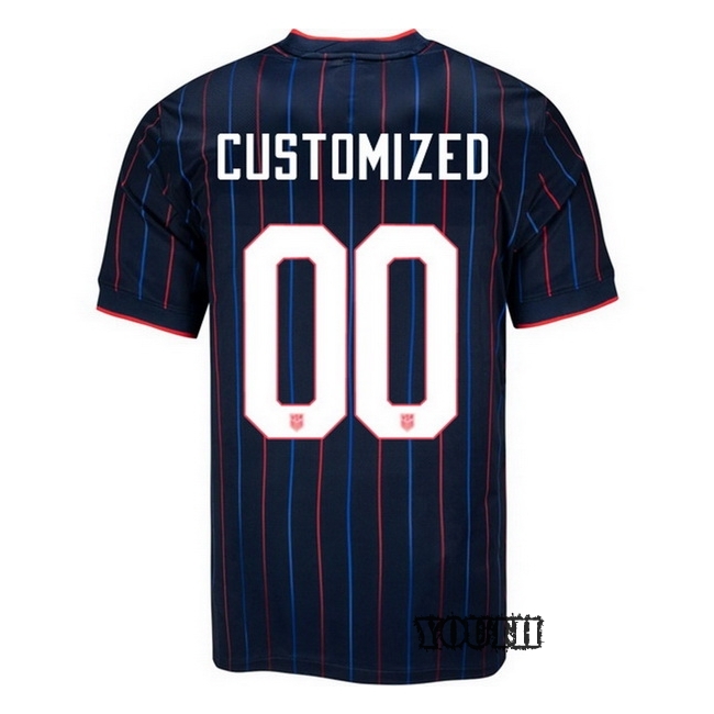 USA 2025 Customized Away Youth Soccer Jersey