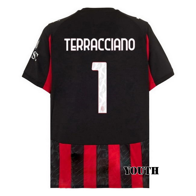 2025/26 Pietro Terracciano #1 Home Youth Soccer Jersey