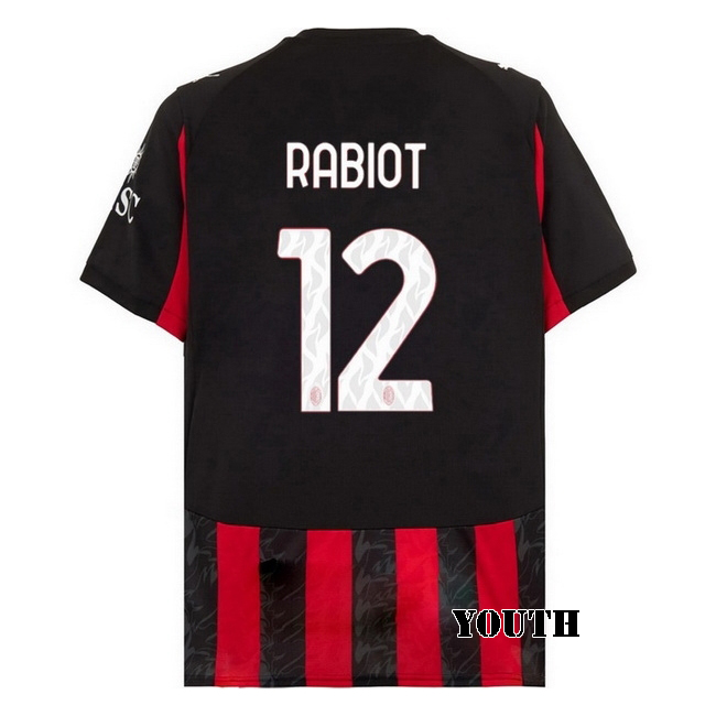 2025/26 Adrien Rabiot #12 Home Youth Soccer Jersey