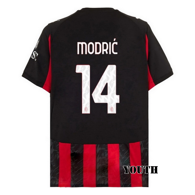 2025/26 Luka Modric #14 Home Youth Soccer Jersey