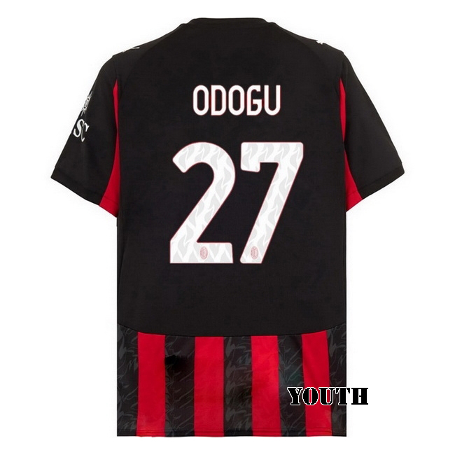 2025/26 David Odogu #27 Home Youth Soccer Jersey