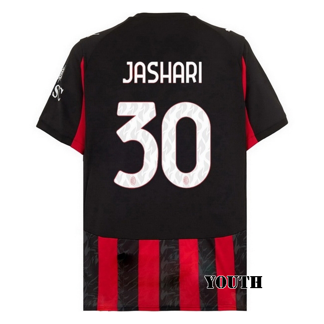 2025/26 Ardon Jashari #30 Home Youth Soccer Jersey