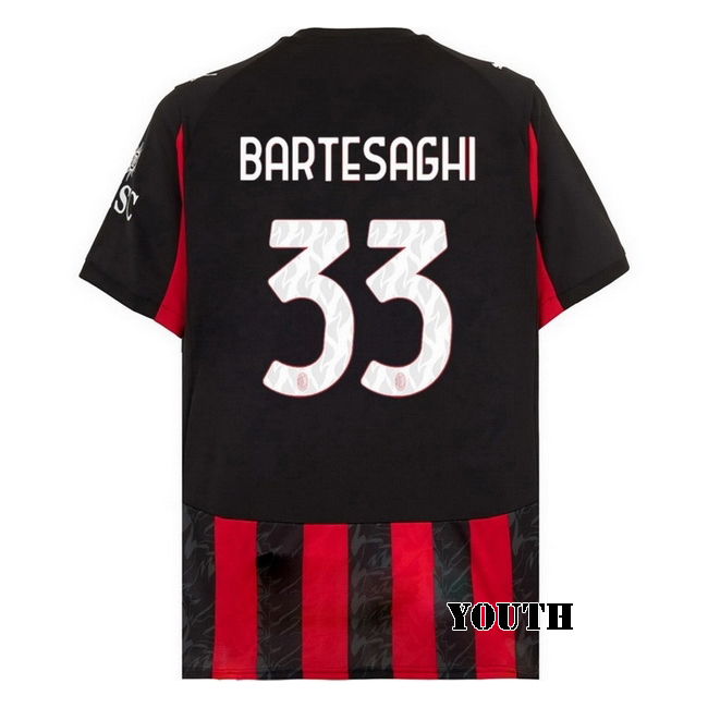 2025/26 Davide Bartesaghi #33 Home Youth Soccer Jersey