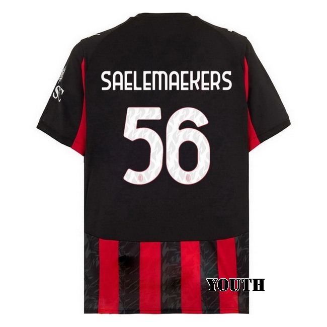 2025/26 Alexis Saelemaekers #56 Home Youth Soccer Jersey