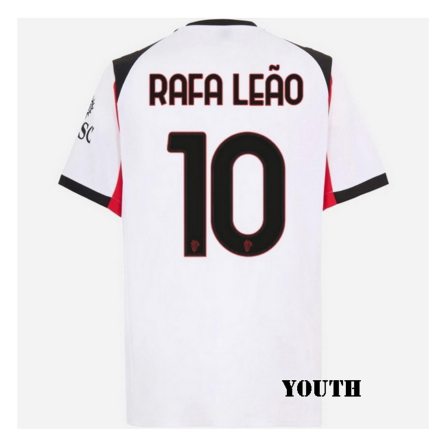 2025/26 Rafael Leao #10 Away Youth Soccer Jersey