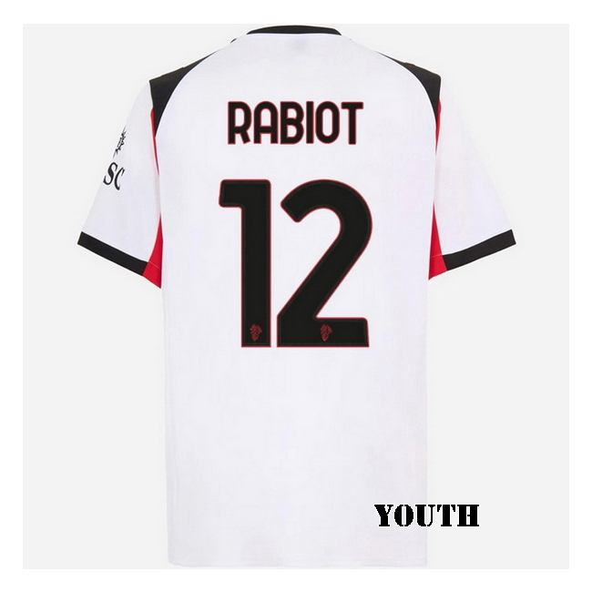 2025/26 Adrien Rabiot #12 Away Youth Soccer Jersey